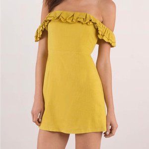TOBI Taylor Mustard Off Shoulder Dress